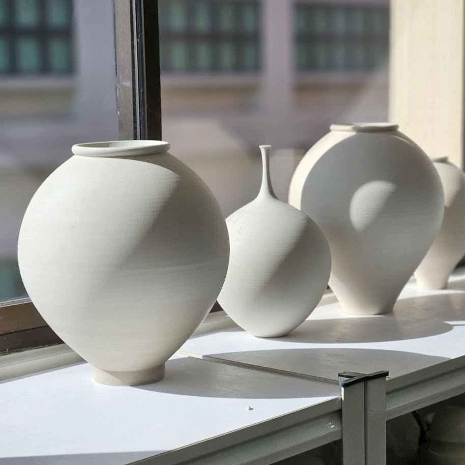 Large Moonjar-inspired vessels at Urth & Phire Ceramic Studio during advanced wheel pottery class in Singapore