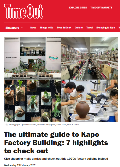 Time Out Singapore Kapo Factory guide featuring Urth & Phire