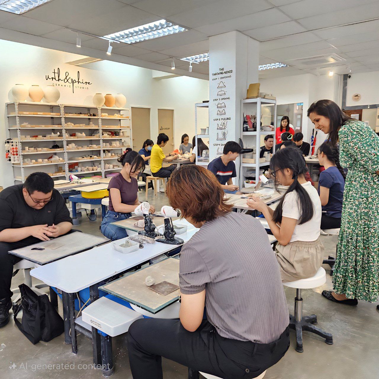 Chinese Development Assistance Council (CDAC) pottery hand-building workshop at Urth & Phire Ceramic Studio